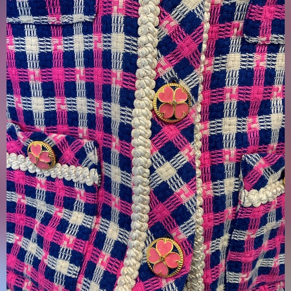 Pink/Blue/white blazer. Size 8 U.S. - Picture 3 of 6